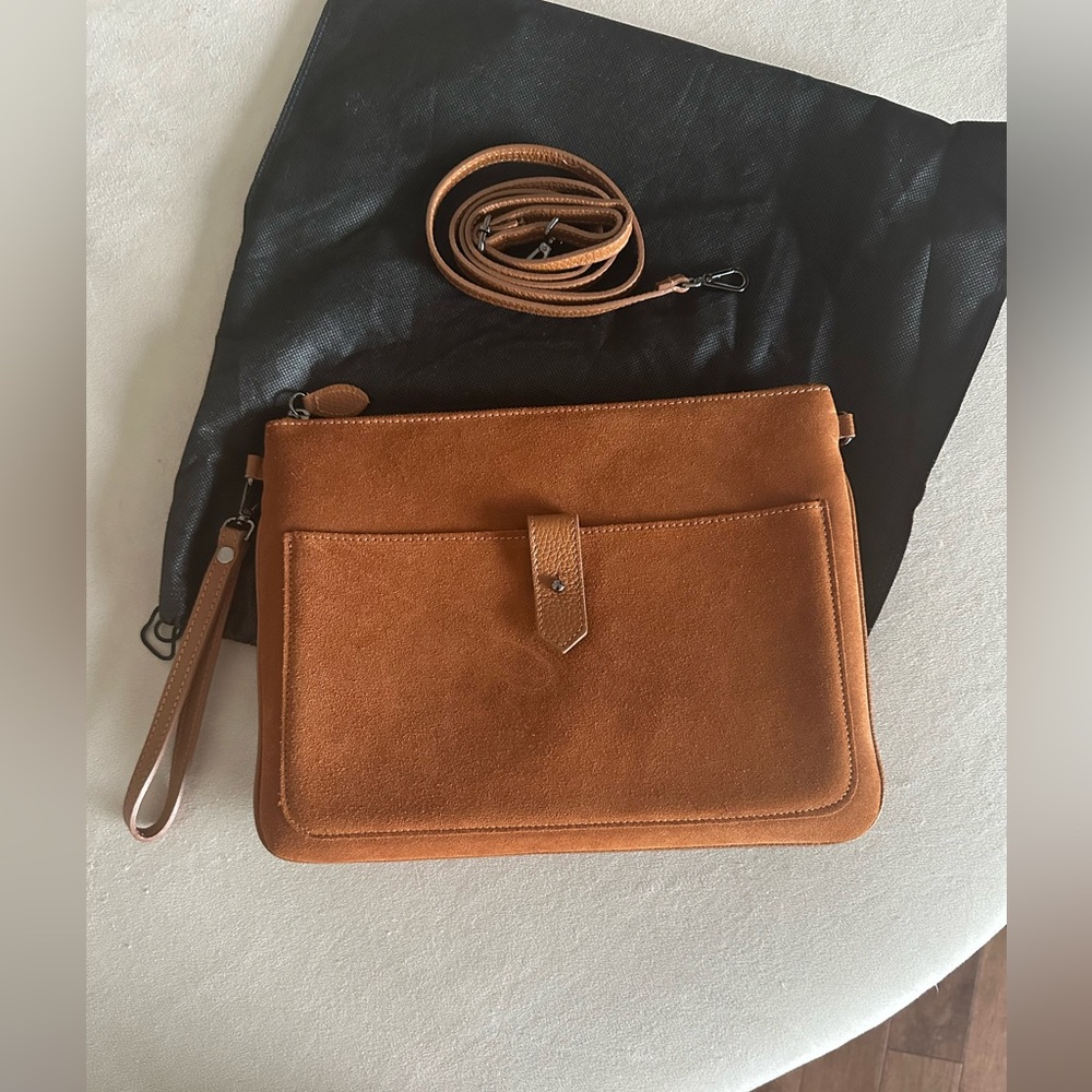Simons Tan Suede Bag